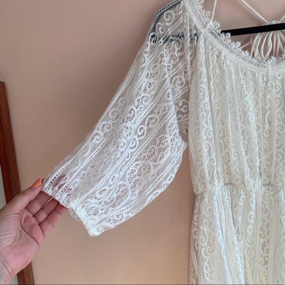 BNWT Pretty White Strappy Lacey Loose Fit Dress - Picture 5 of 11